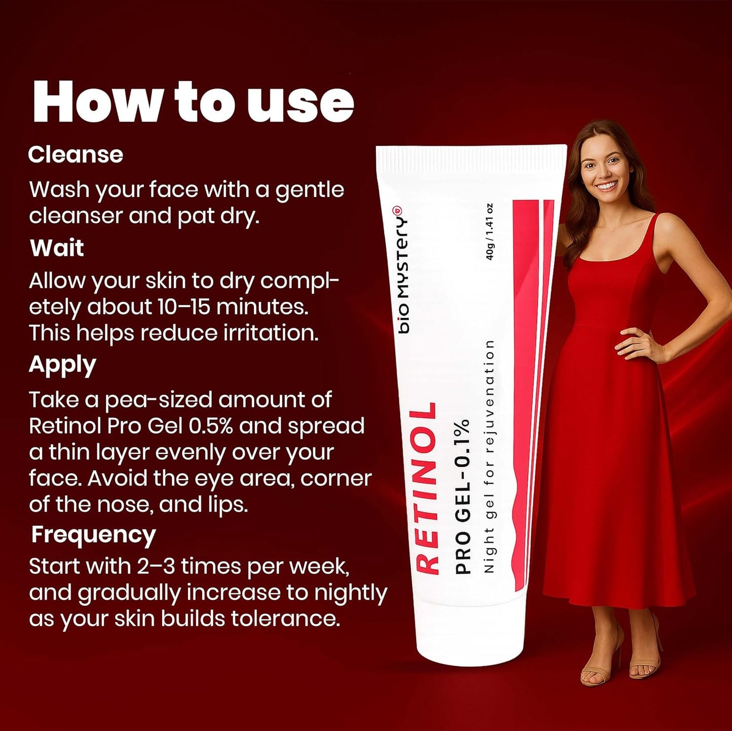 Bio Mystery Retinol Pro Gel 0.1 (40Gram/1.41Ounce)