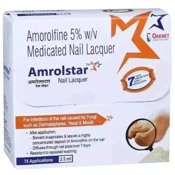 Amrolstar Nail Fungal Lacquer 2.5ml Lacquer Nail Anti - Fungal Nail Treatments